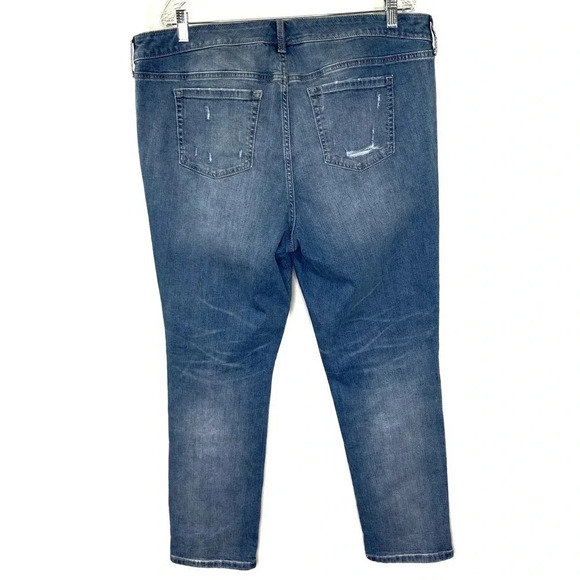 Torrid Denim Boyfriend Straight Vintage Stretch Distressed Jeans Size 16R Blue - Picture 3 of 16